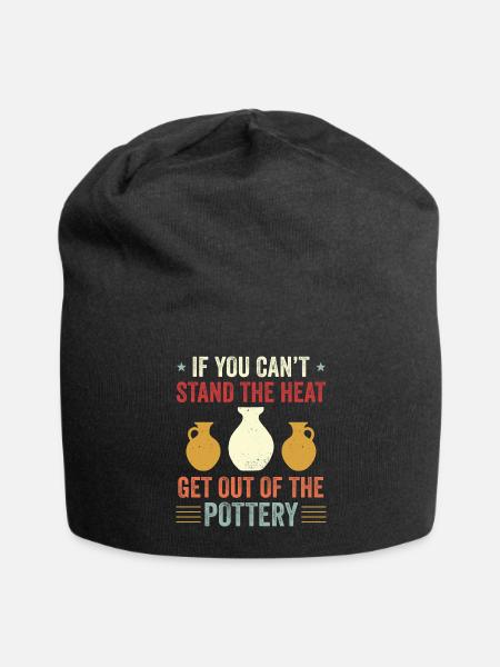 Getting Out Of The Pottery Funny Potter Ceramic - Jersey Beanie - black - Front
