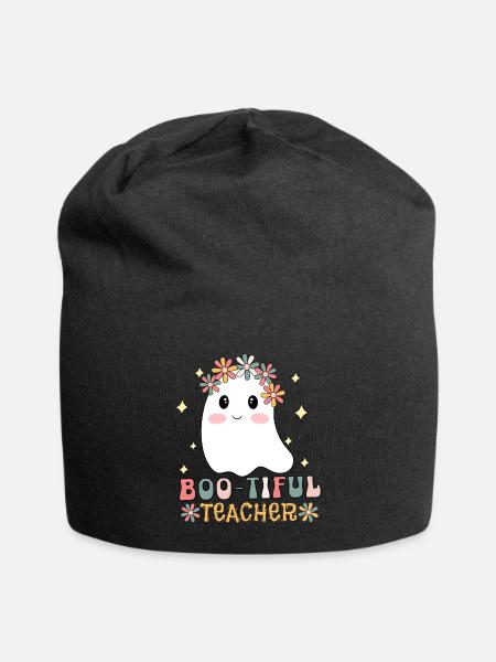 Halloween Bootiful Teacher - Jersey Beanie - black