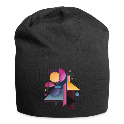 Color Pulse Geometry - Jersey Beanie