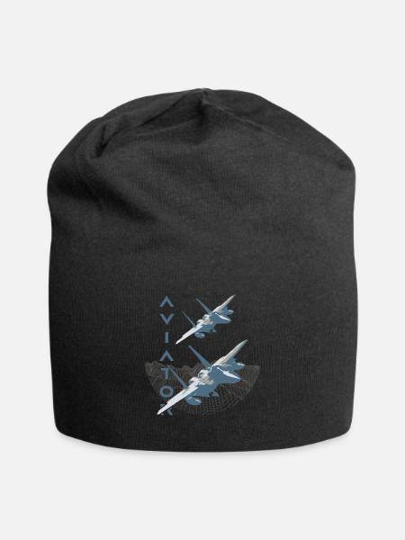 Aviator F-15 Eagle - Jersey Beanie - black