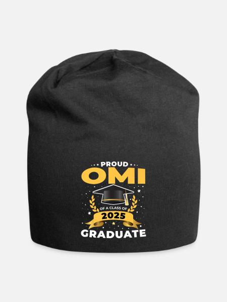Class 2025 Graduate Graduation Premium - Jersey Beanie - black
