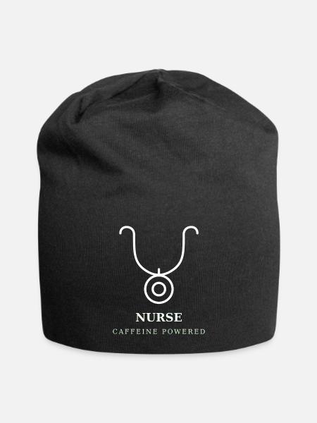 Stethoscope Caffeine Nurse - Jersey Beanie - black - Front