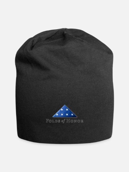 Folds of honor - Jersey Beanie - black - Front