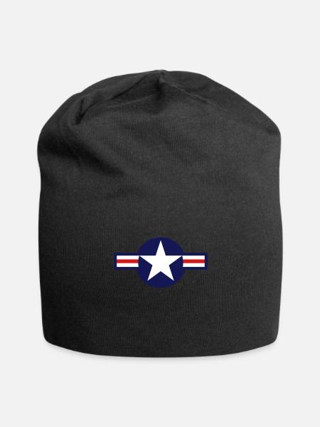 Air Force Roundel U.S. Air Force Vintage - Jersey Beanie - black