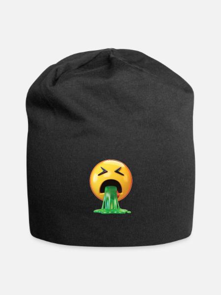 Vomit Emojis - Jersey Beanie - black - Front