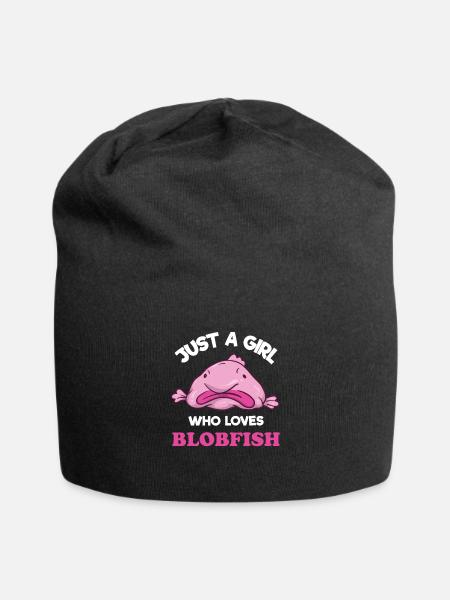 Just A Girl Who Loves Blobfish | Funny Ugly Fish - Jersey Beanie - black - Front