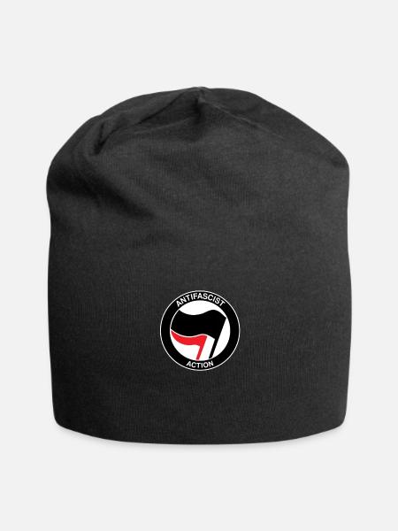 Antifascist Action Antifa Anti-Fascist Antifascism - Jersey Beanie - black - Front