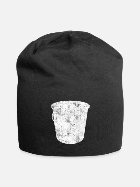 Pail Bucket Container - Jersey Beanie - black - Front