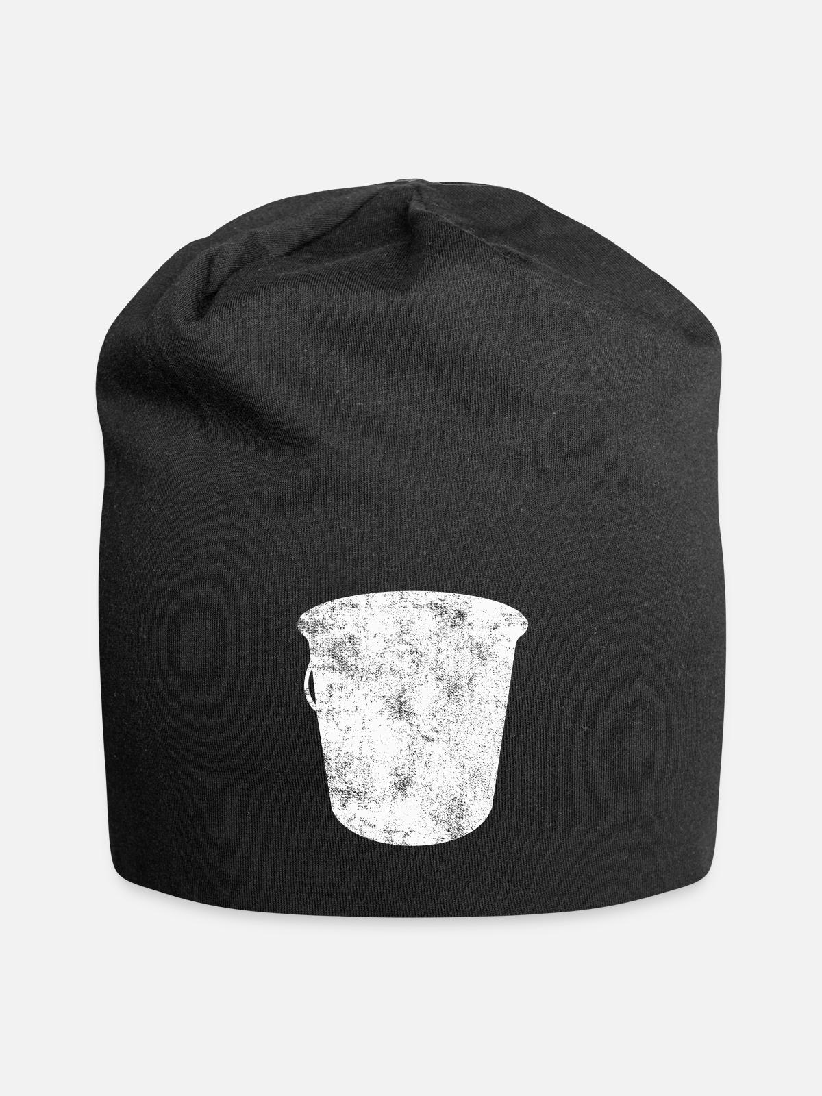 Pail Bucket Container - Jersey Beanie - black - Front