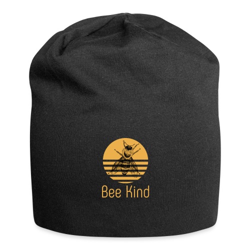 Bee Kind, Retro Vintage Sunset Strips 70s 80s - Jersey Beanie