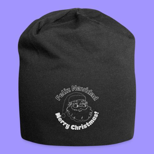 Feliz Navidad Merry Christmas Santa Claus Line Art - Jersey Beanie