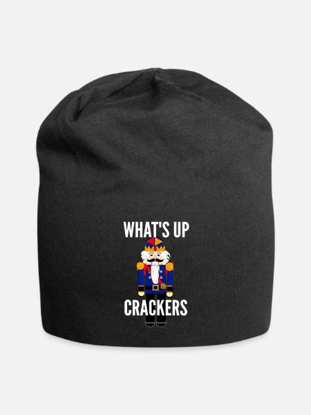 Nutcracker What s Up Crackers Christmas Holiday - Jersey Beanie - black - Front