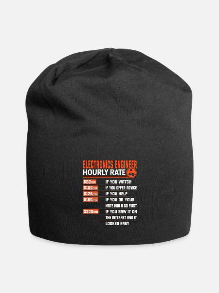Electronics Engineering Hourly Rate - Electronics - Jersey Beanie - black - Front