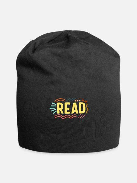 Reading Shirt, Read Tee, Funny Book Nerd Book - Jersey Beanie - black - Front