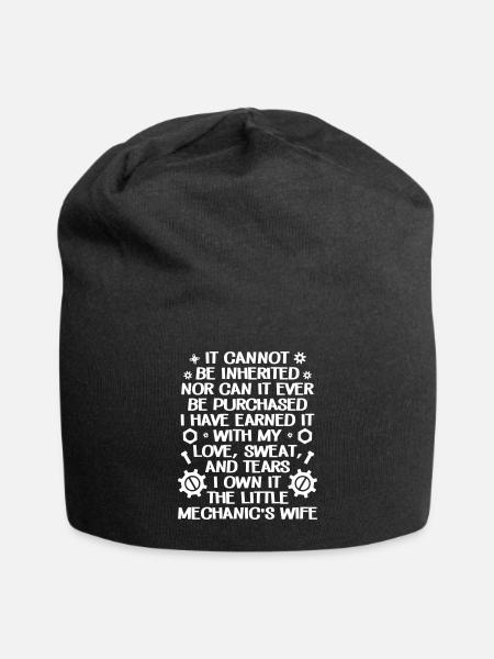 Mechanic's wife - Jersey Beanie - black