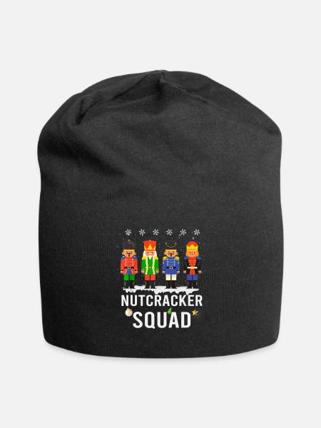 Nutcracker Squad Ballet Dance Funny Matching Xmas - Jersey Beanie - black - Front