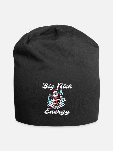 Big Nick Energy, Retro Santa - Jersey Beanie - black - Front