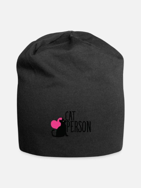 Cat Person - Jersey Beanie - black - Front