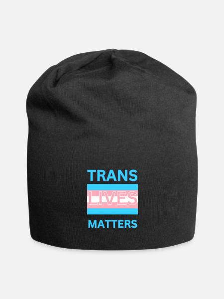 TRANS LIVES MATTERS - Jersey Beanie - black - Front