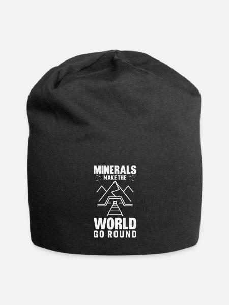 Minerals Make The World Go Round Ores Collecting - Jersey Beanie - black - Front