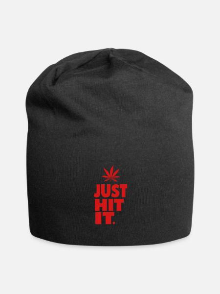 JUST HIT IT - Jersey Beanie - black - Front