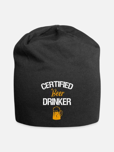 Certifield Beer Drinker - Jersey Beanie - black - Front