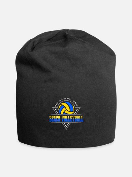 Beach Volleyball Dreaming Of Fridays And Beachball - Jersey Beanie - black - Front
