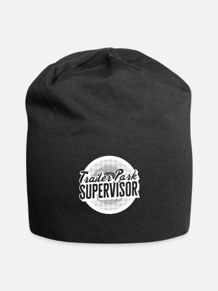Trailer Park Shirt, Trailer Park Supervisor - Jersey Beanie - black - Front