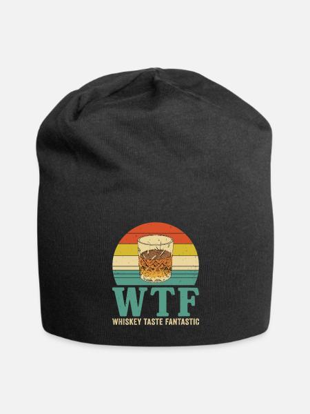 Whiskey Taste Fantastic Retro Whiskey - Jersey Beanie - black - Front