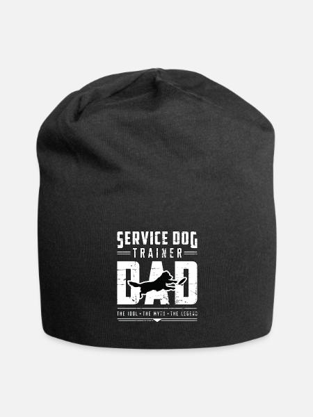 Service Dog Trainer Dad The Service Dog Training - Jersey Beanie - black - Front