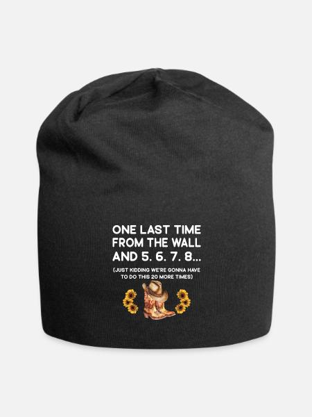 Line Dancing Funny Line Dance - Jersey Beanie - black