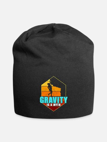 Gravity Defied: Rock Climbing Adventure - Jersey Beanie - black - Front