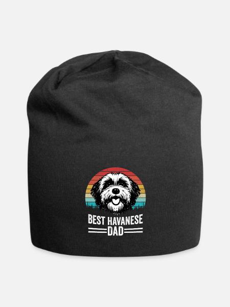 Best Havanese Dad Dog Owner Havaneser - Jersey Beanie - black