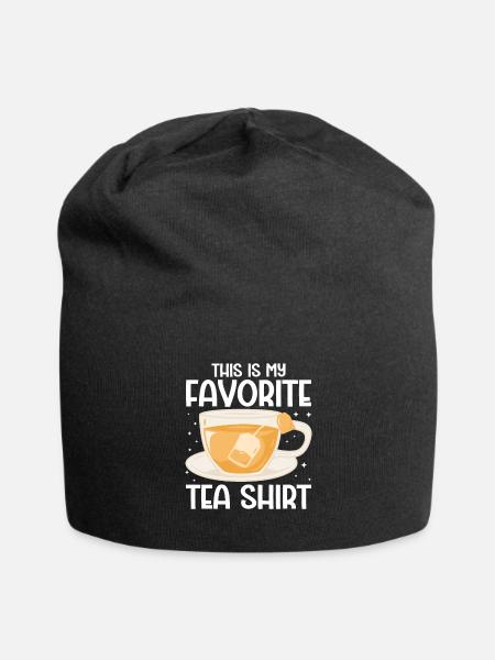 Tea Drinker - Jersey Beanie - black - Front