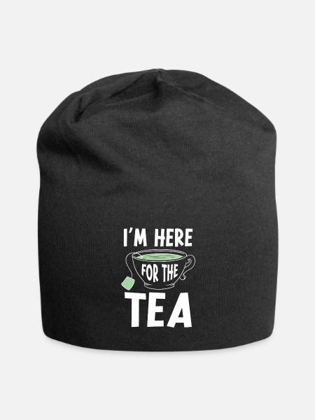 Tea Drinker - Jersey Beanie - black - Front