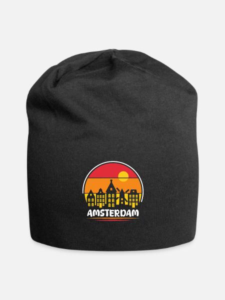 Amsterdam - Jersey Beanie - black - Front
