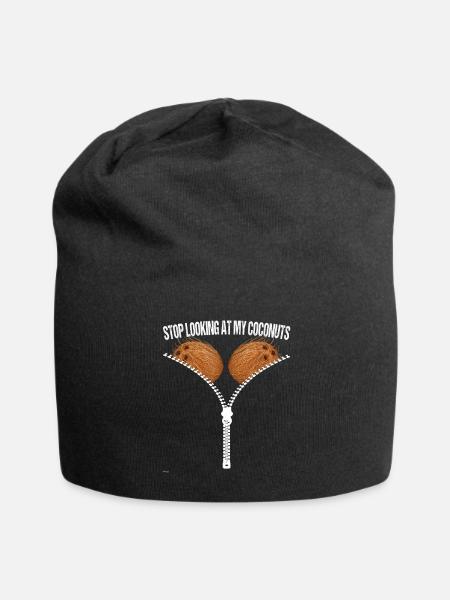 Looking Coconuts Summer Coconut - Jersey Beanie - black - Front