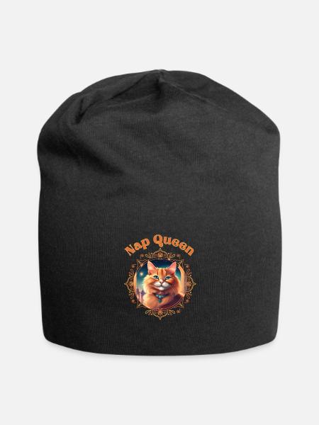Nap Queen. - Jersey Beanie - black - Front