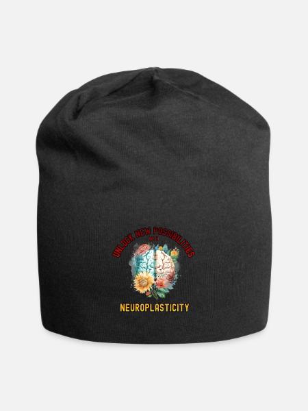 Unlock New Possibilities with Neuroplasticity - Jersey Beanie - black
