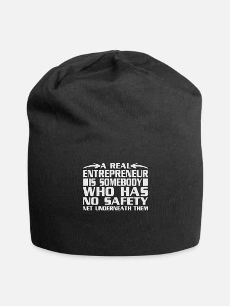 Real Entrepreneur Is Somebody Who Has No Safety - Jersey Beanie - black - Front