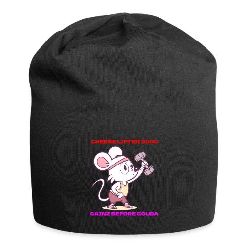 Cheese Lifter 3000 | Funny Gym Rat Mouse tshirt - Jersey Beanie