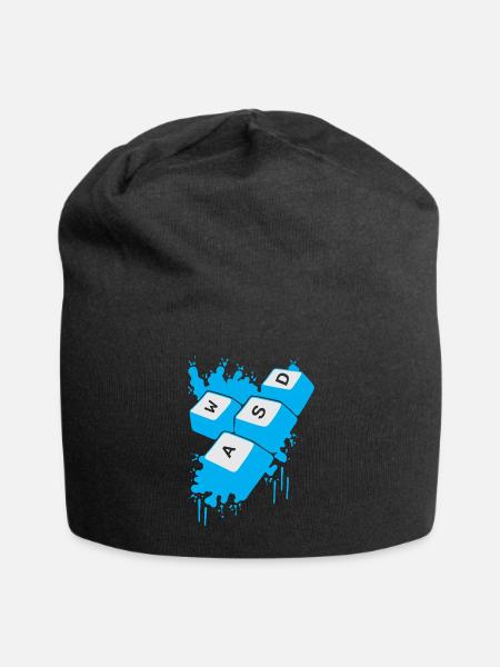 AWSD Gaming Control Game Lover Gamer Controller - Jersey Beanie - black - Front