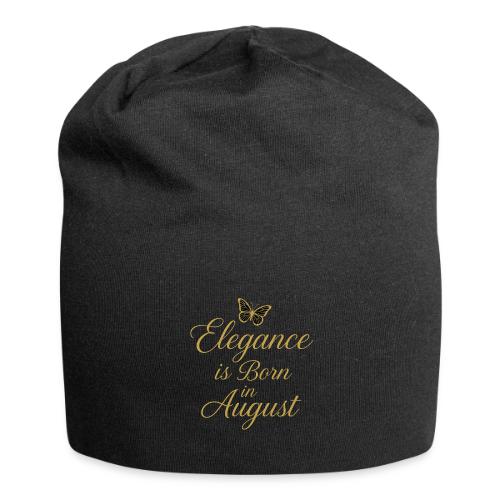 Elegance Is Born in August | Gold Butterfly - Jersey Beanie
