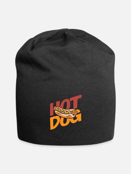 Hot Dog Lover's Delight Embrace the Fun - Jersey Beanie - black - Front