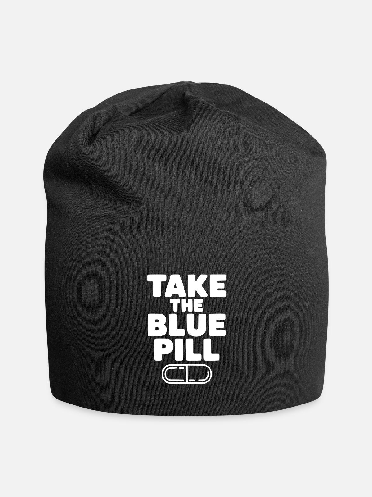 Take the Blue Pill - Jersey Beanie - black - Front