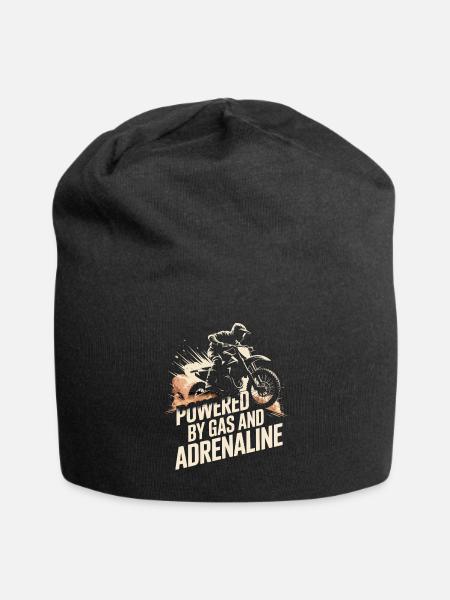 Dirt Biking Powered By Gas And Adrenaline - Jersey Beanie - black