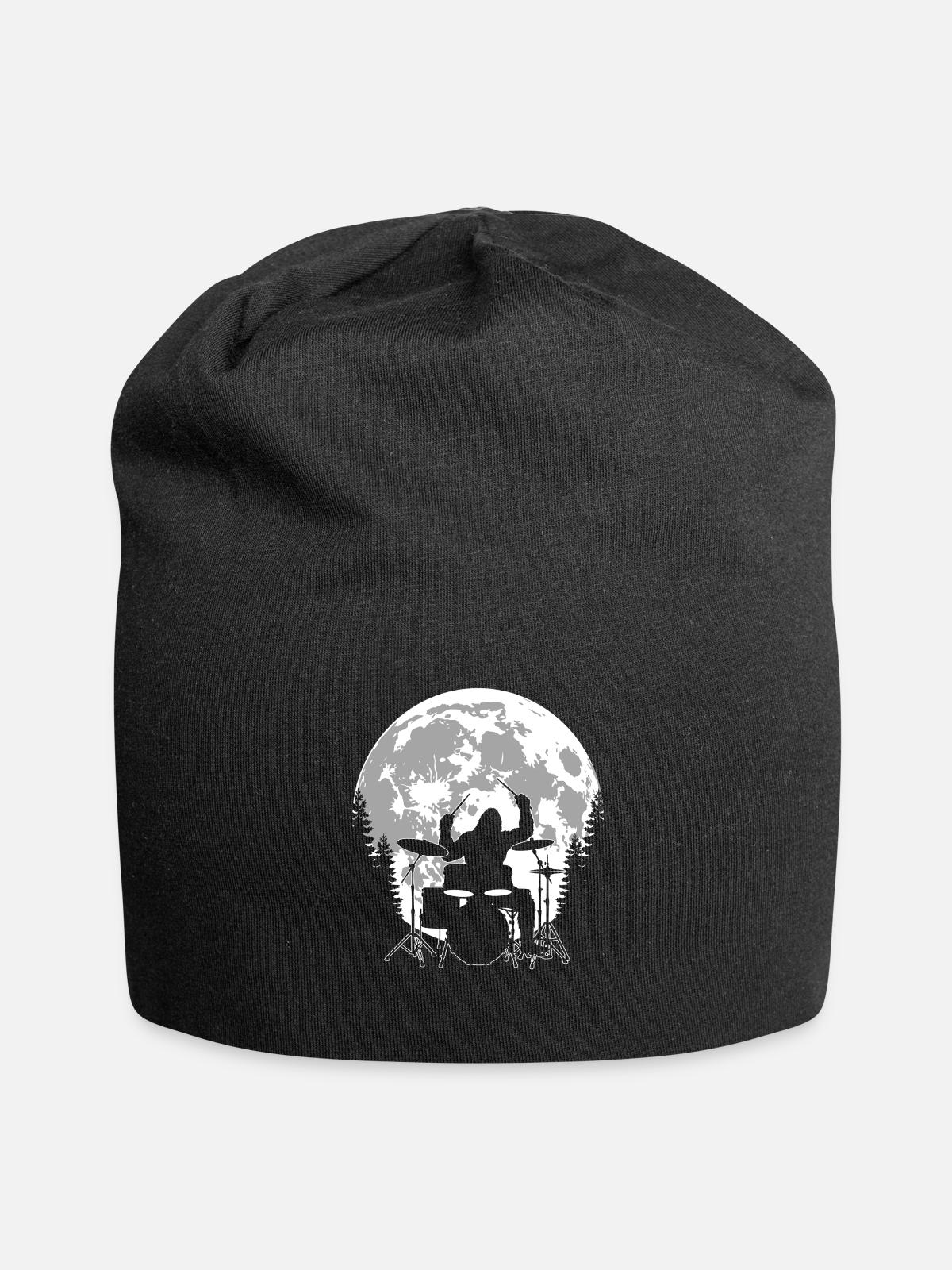 Bigfoot Drummer Moon - Jersey Beanie - black - Front