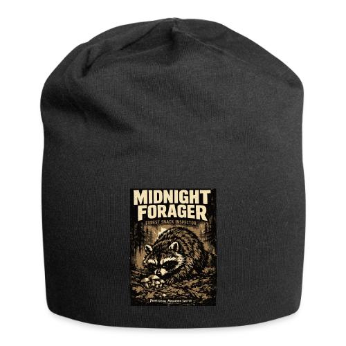 Midnight Forager Raccoon Mushroom Hunter - Jersey Beanie