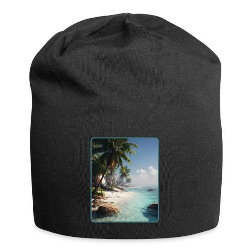 Tropical Beach Paradise Palm Design - Jersey Beanie