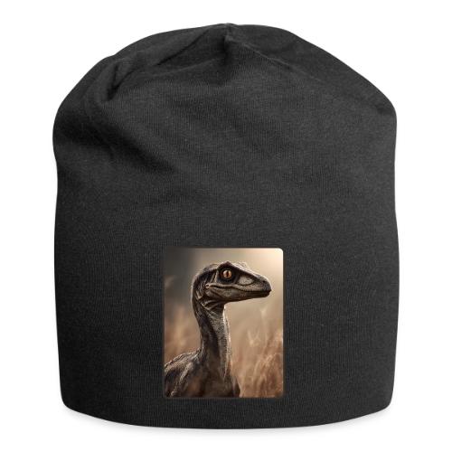 Velociraptor Feathered Portrait Design - Jersey Beanie